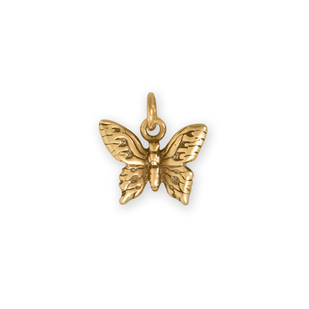 Silver or Gold 3D Butterfly Charm