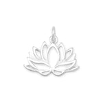 Silver or Gold Cutout Lotus Flower Charm