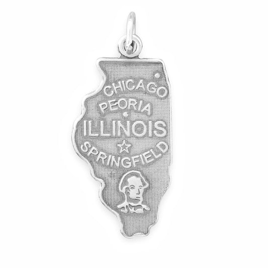 Oxidized Illinois State Charm