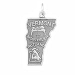 Oxidized Vermont State Charm