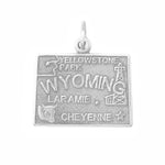 Oxidized Wyoming State Charm