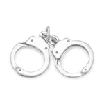 Silver or Gold 3D Pair of Handcuffs Charm