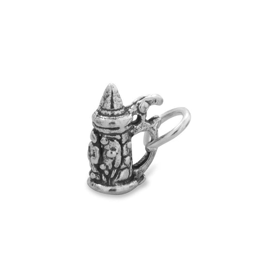 Oxidized 3D Beer Stein Charm