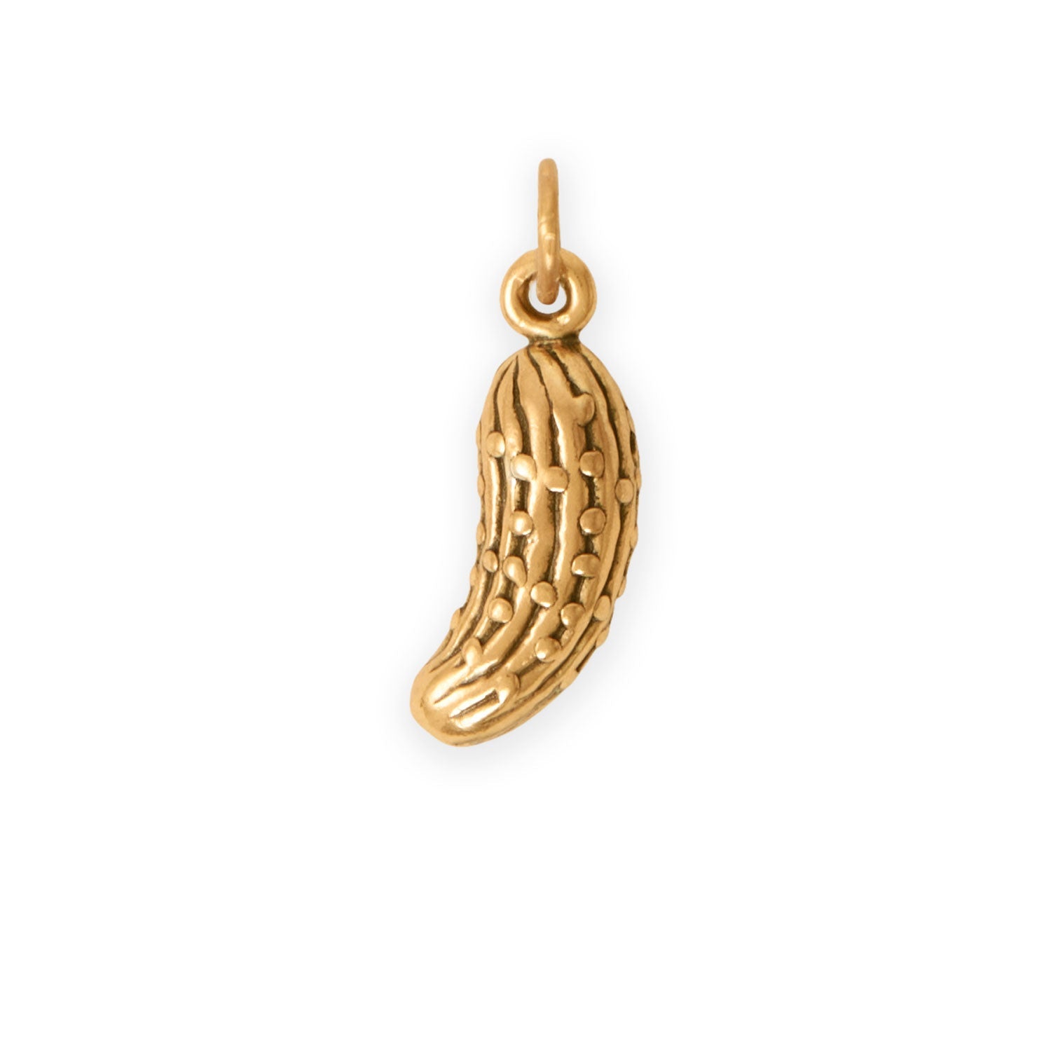 Silver or Gold 3D Pickle Charm