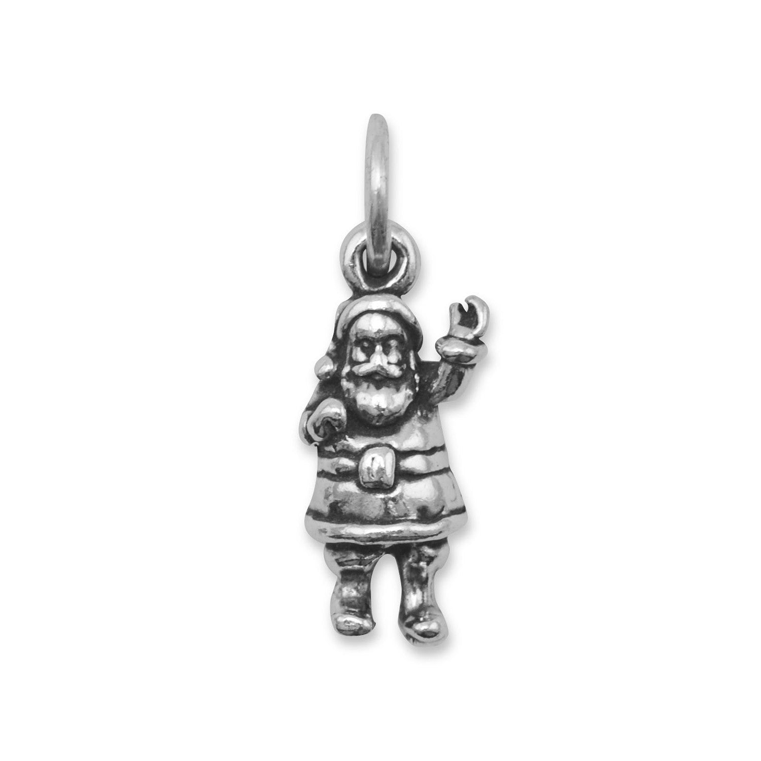 Silver or Gold 3D Santa Claus Charm