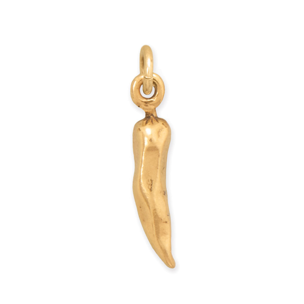Silver or Gold 3D Chili Pepper Charm