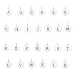 Oxidized Round Letter Initial Charm Series(A-Z)