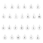 Oxidized Round Letter Initial Charm Series(A-Z)