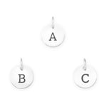 Oxidized Round Letter Initial Charm Series(A-Z)