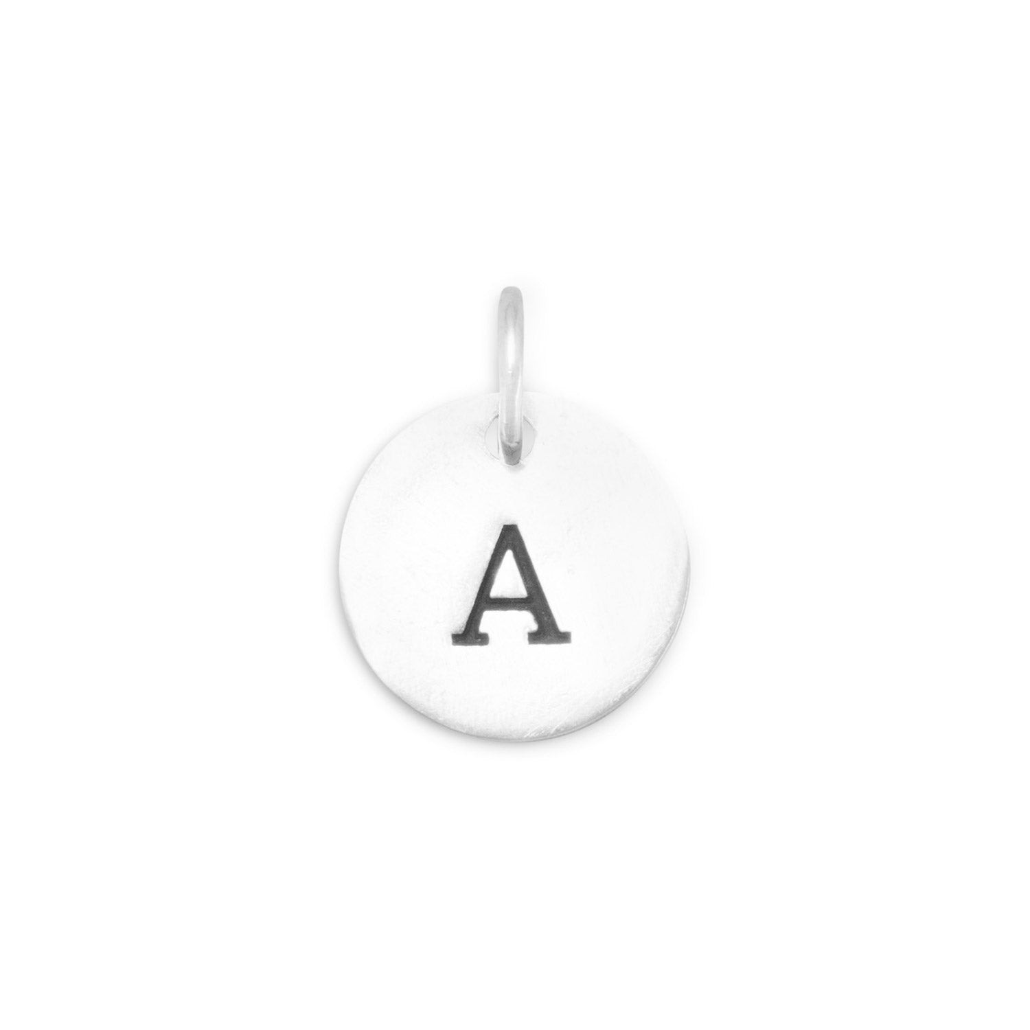 Oxidized Round Letter Initial Charm Series(A-Z)