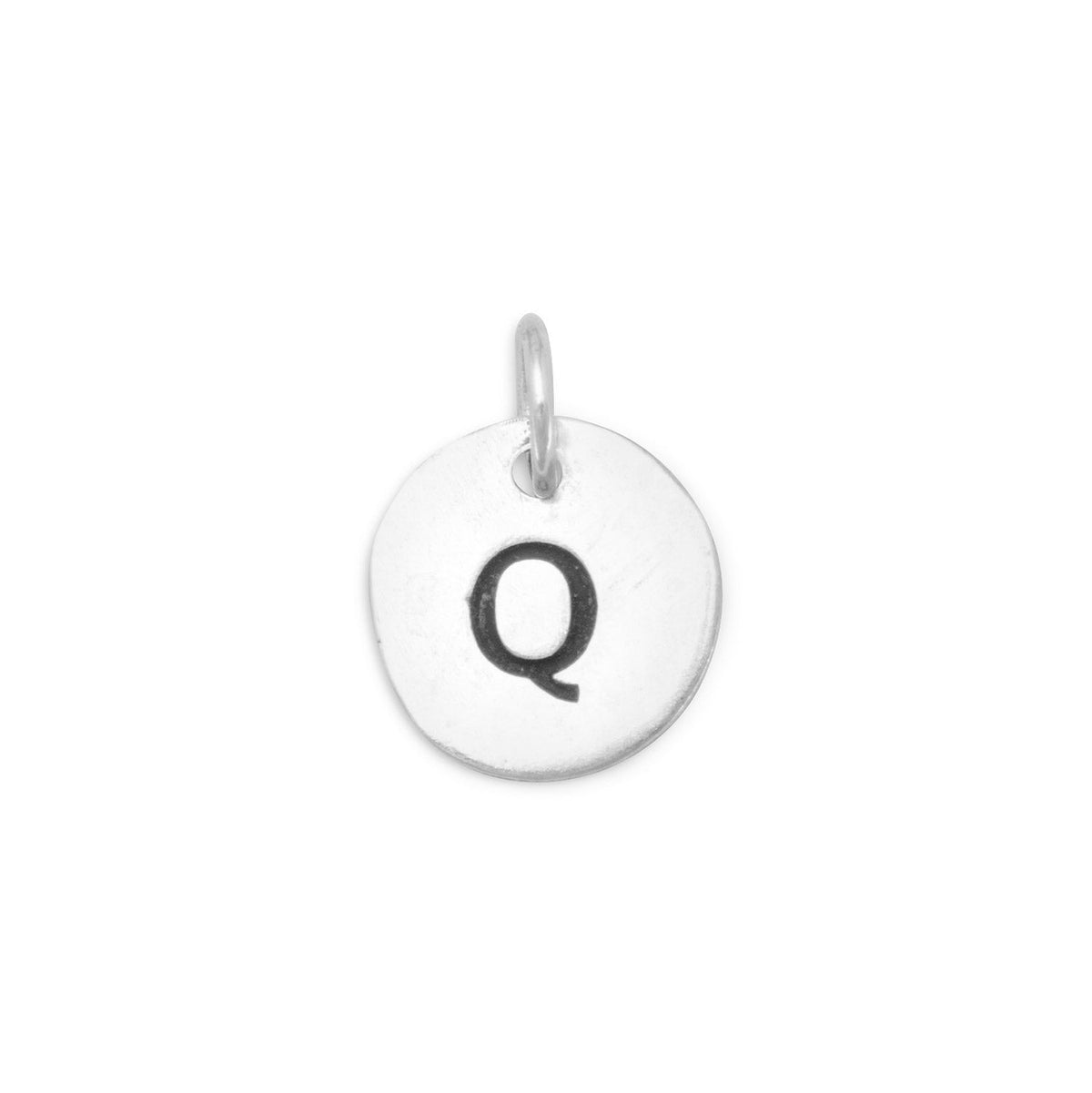 Oxidized Round Letter Initial Charm Series(A-Z)
