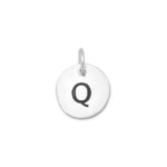 Oxidized Round Letter Initial Charm Series(A-Z)