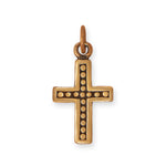 Silver or Gold Dot Detail Cross Charm
