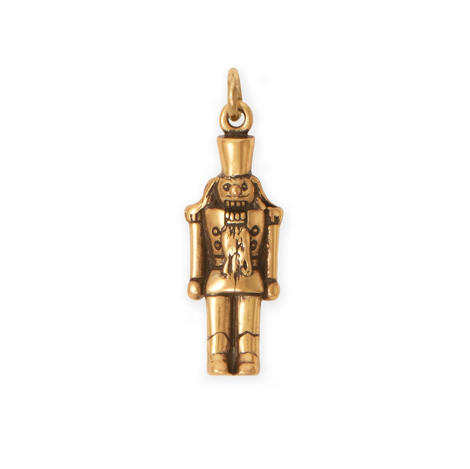 Silver or Gold 3D Cute Nutcracker Charm