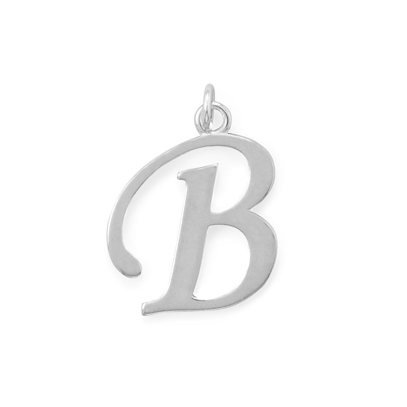 Large Polished Letter Initial Pendant Series (A-Z)