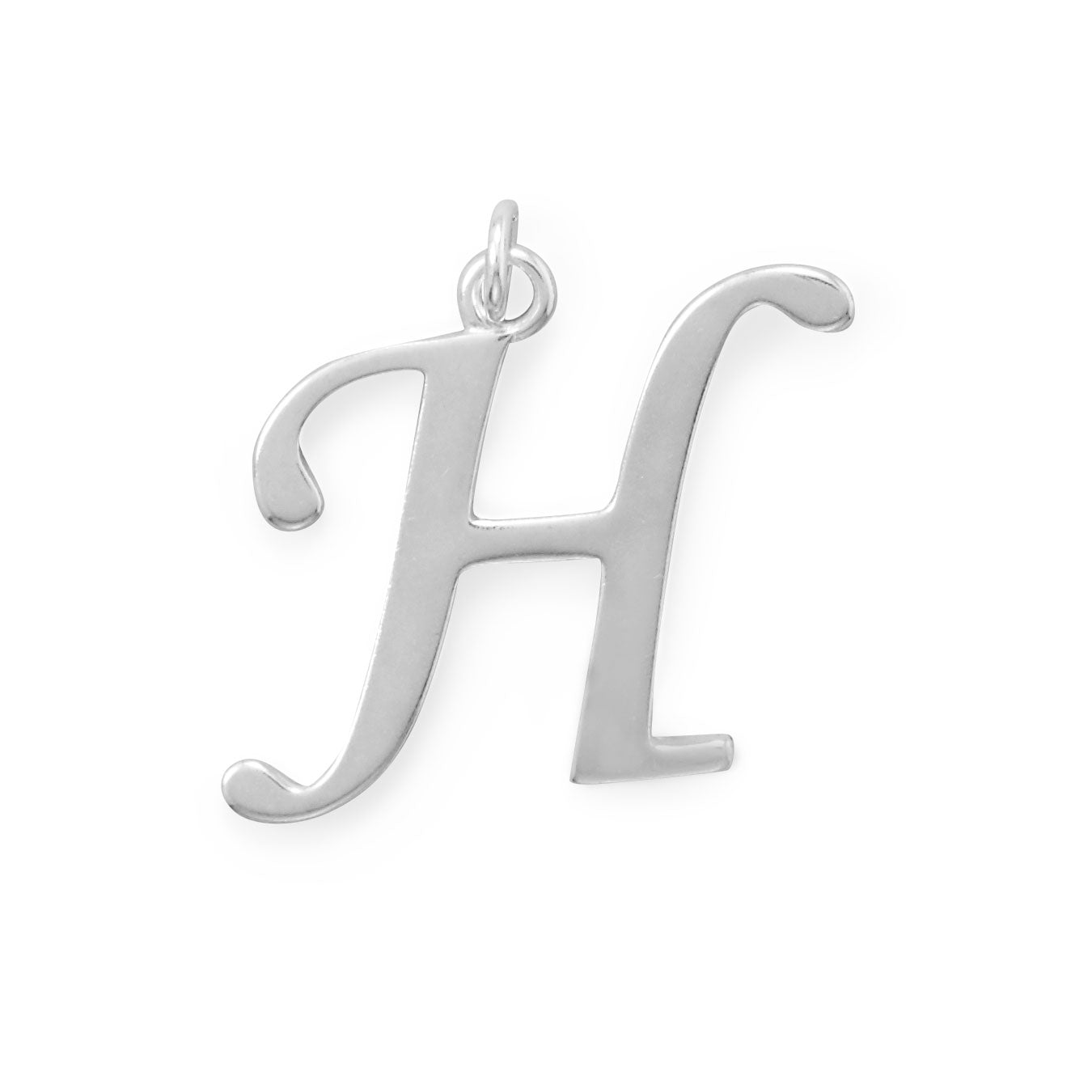 Large Polished Letter Initial Pendant Series (A-Z)