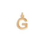 14 Karat Gold Plated Polished Letter Initial Charm Series (A-Z)