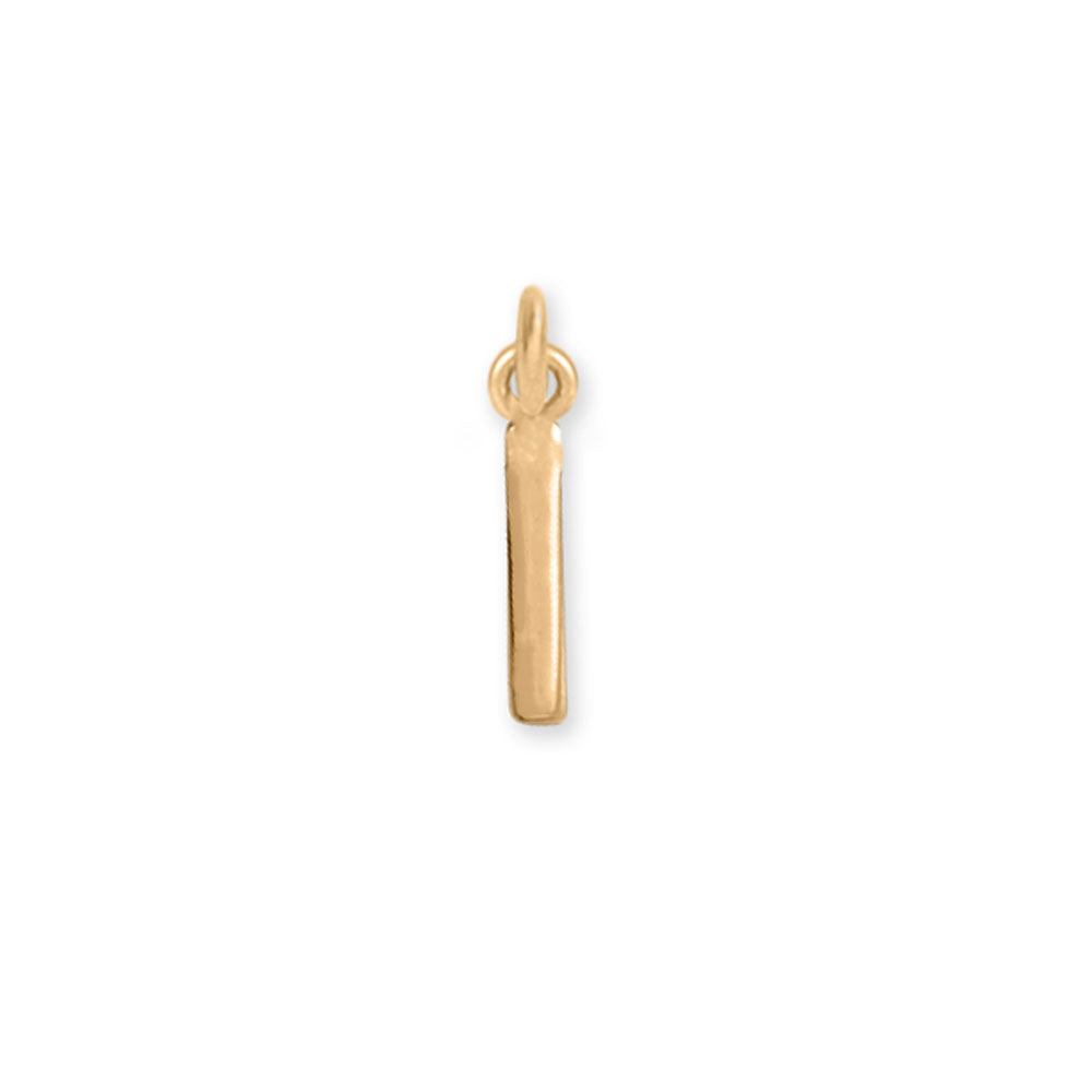 14 Karat Gold Plated Polished Letter Initial Charm Series (A-Z)