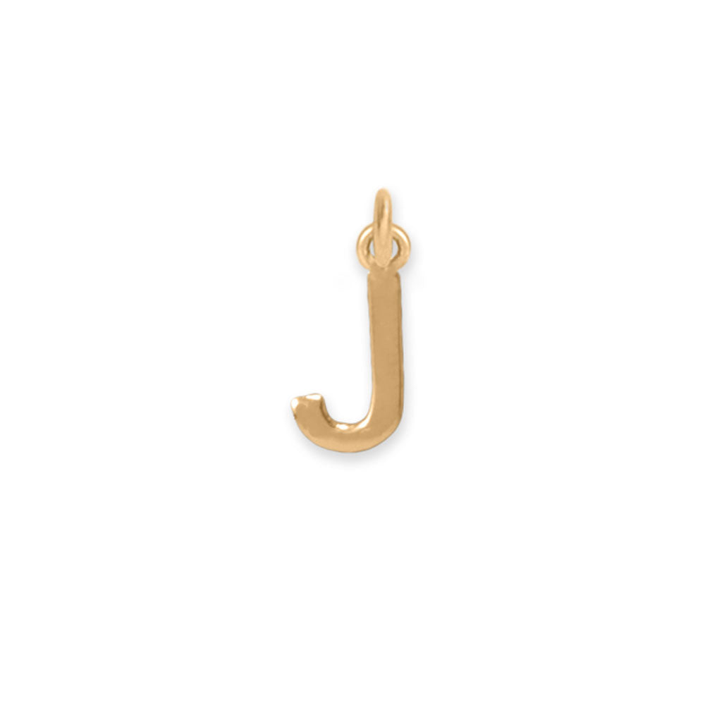 14 Karat Gold Plated Polished Letter Initial Charm Series (A-Z)
