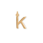 14 Karat Gold Plated Polished Letter Initial Charm Series (A-Z)