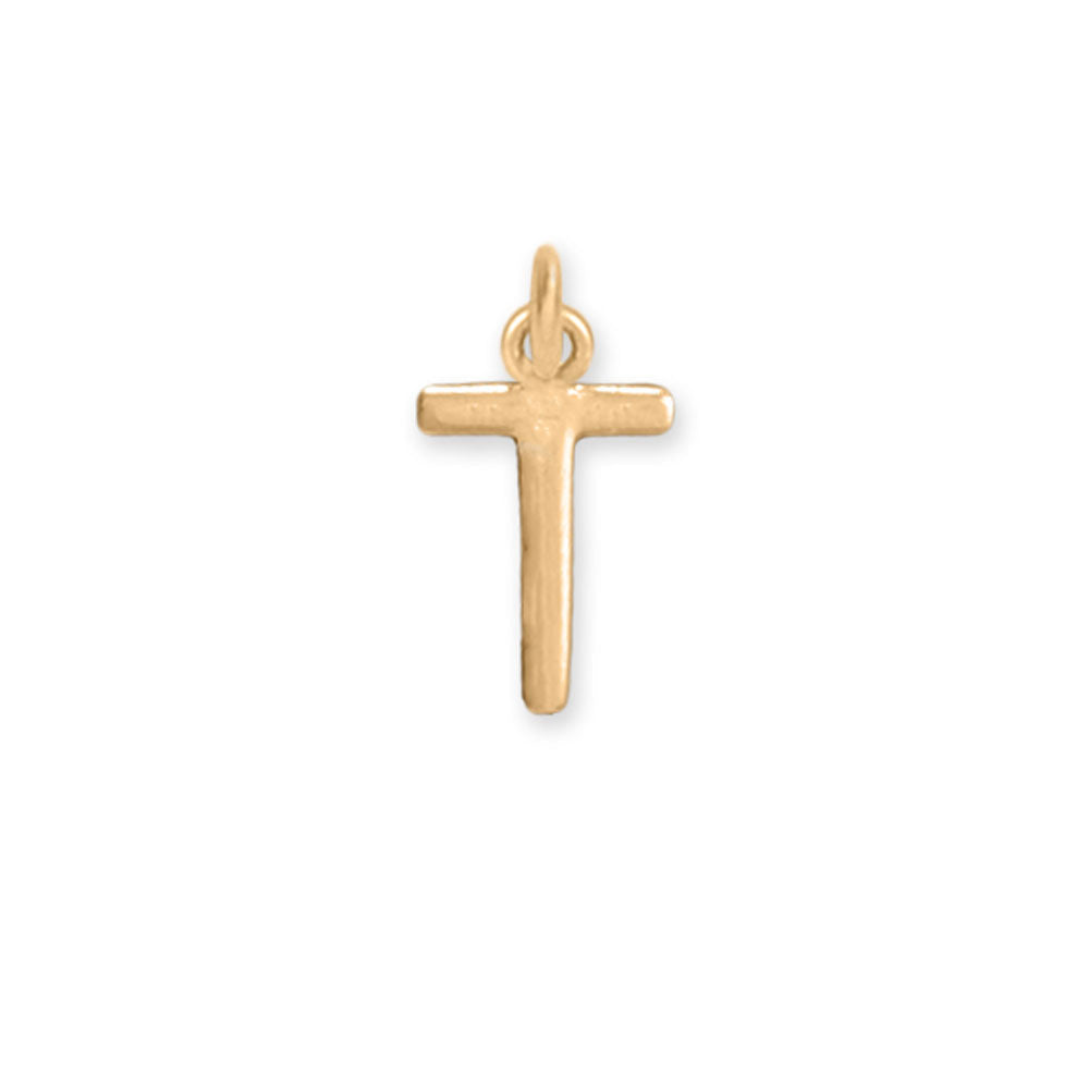 14 Karat Gold Plated Polished Letter Initial Charm Series (A-Z)