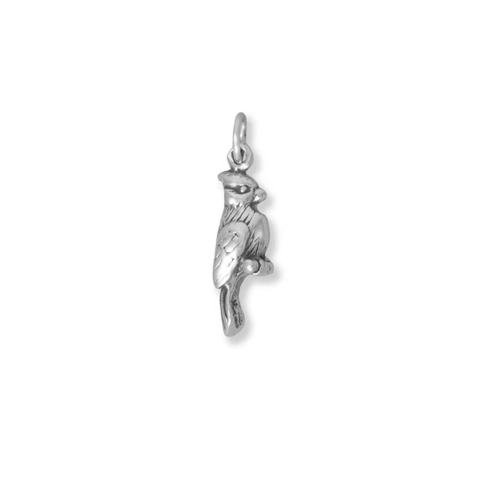 Silver or Gold 3D Pretty Cardinal Bird Charm