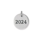 Oxidized "2024" Round Charm