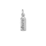 Oxidized "courage" Tag Charm