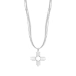 Large Oxidized Zia Symbol Pendant