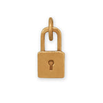 Silver or Gold Padlock Charm