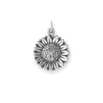 Silver or Gold 2D Sunflower Charm
