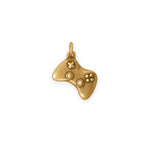 Silver or Gold 3D Video Game Controller Charm