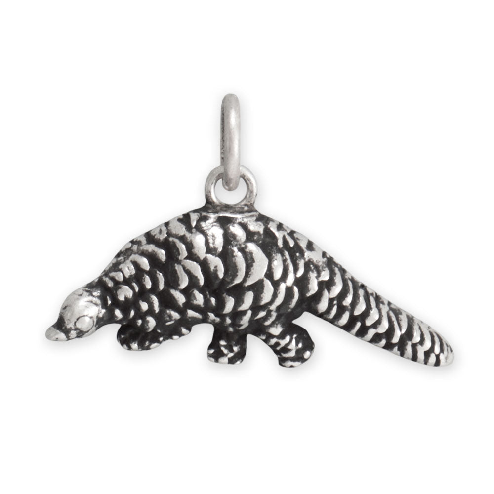 Oxidized 3D Pangolin Charm