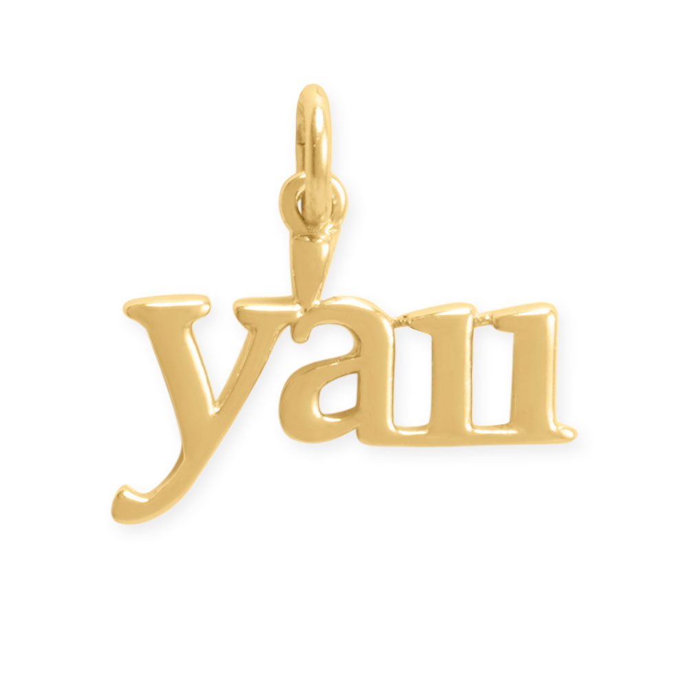 14 Karat Gold Plated "y'all" Charm