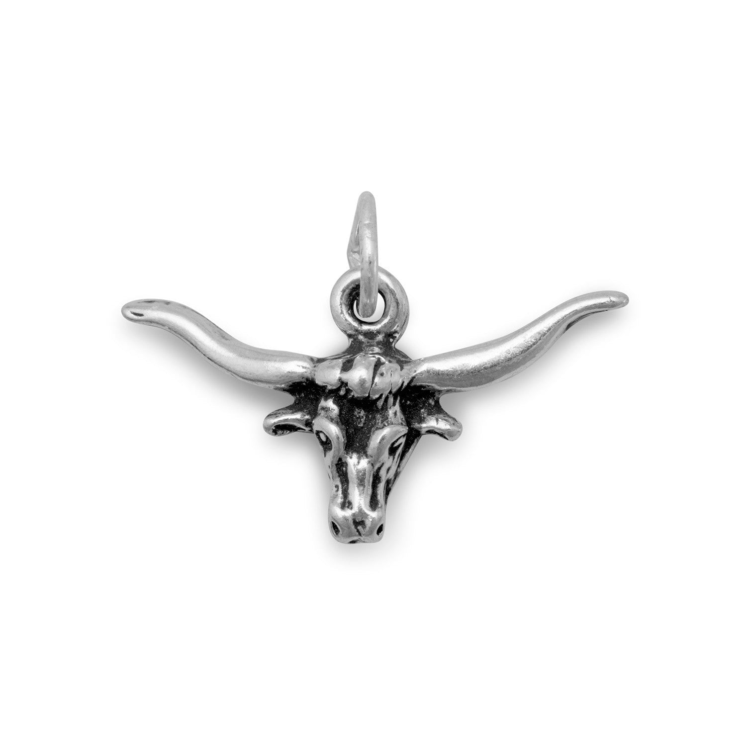 Silver or Gold Western Steer Charm