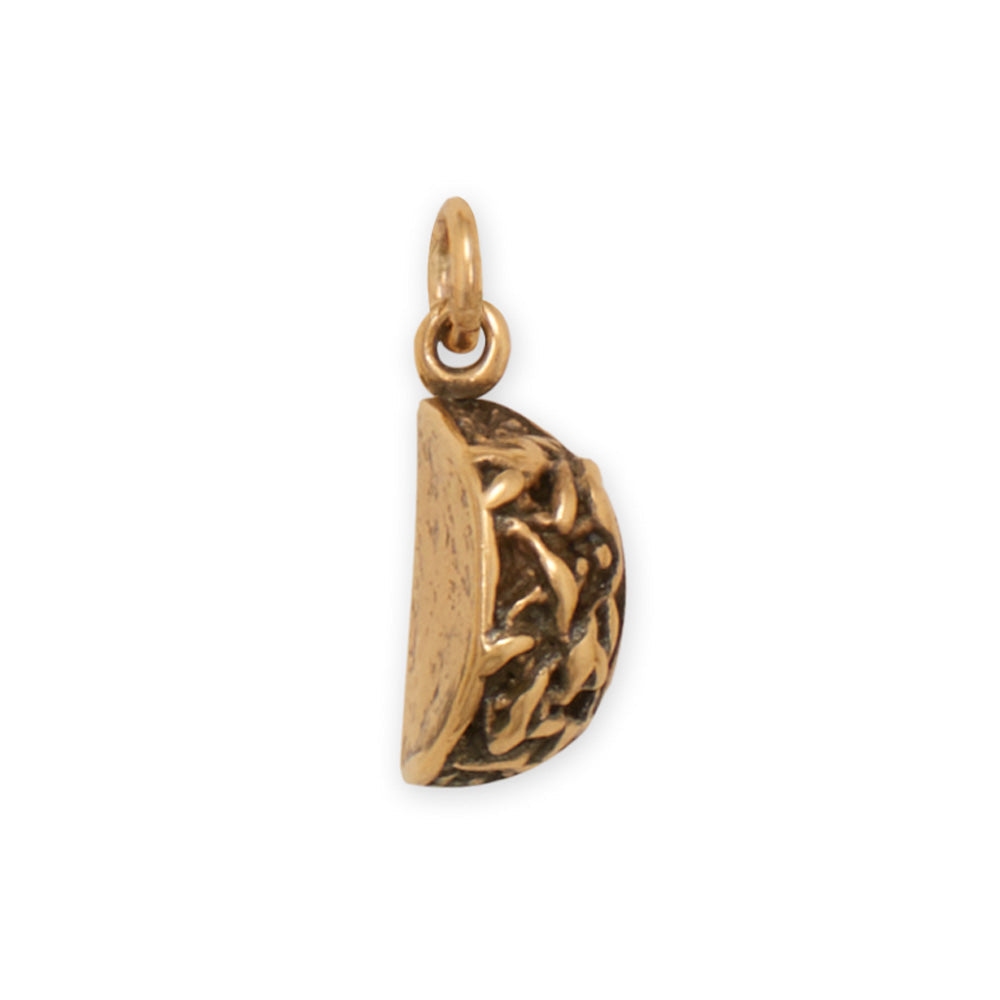 Silver or Gold 3D Taco Charm