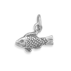 Oxidized 3D Fish Charm