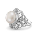 Ornate Cultured Freshwater Pearl Ring