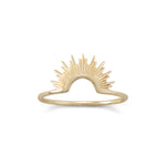 "Shine On!" 14 Karat Gold Plated Sunburst Ring