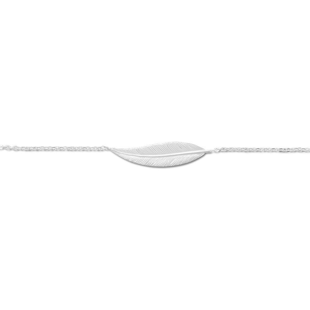 Sideways Feather Anklet