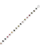 Colorful! 9.5" + 1" Multicolor Tourmaline Anklet