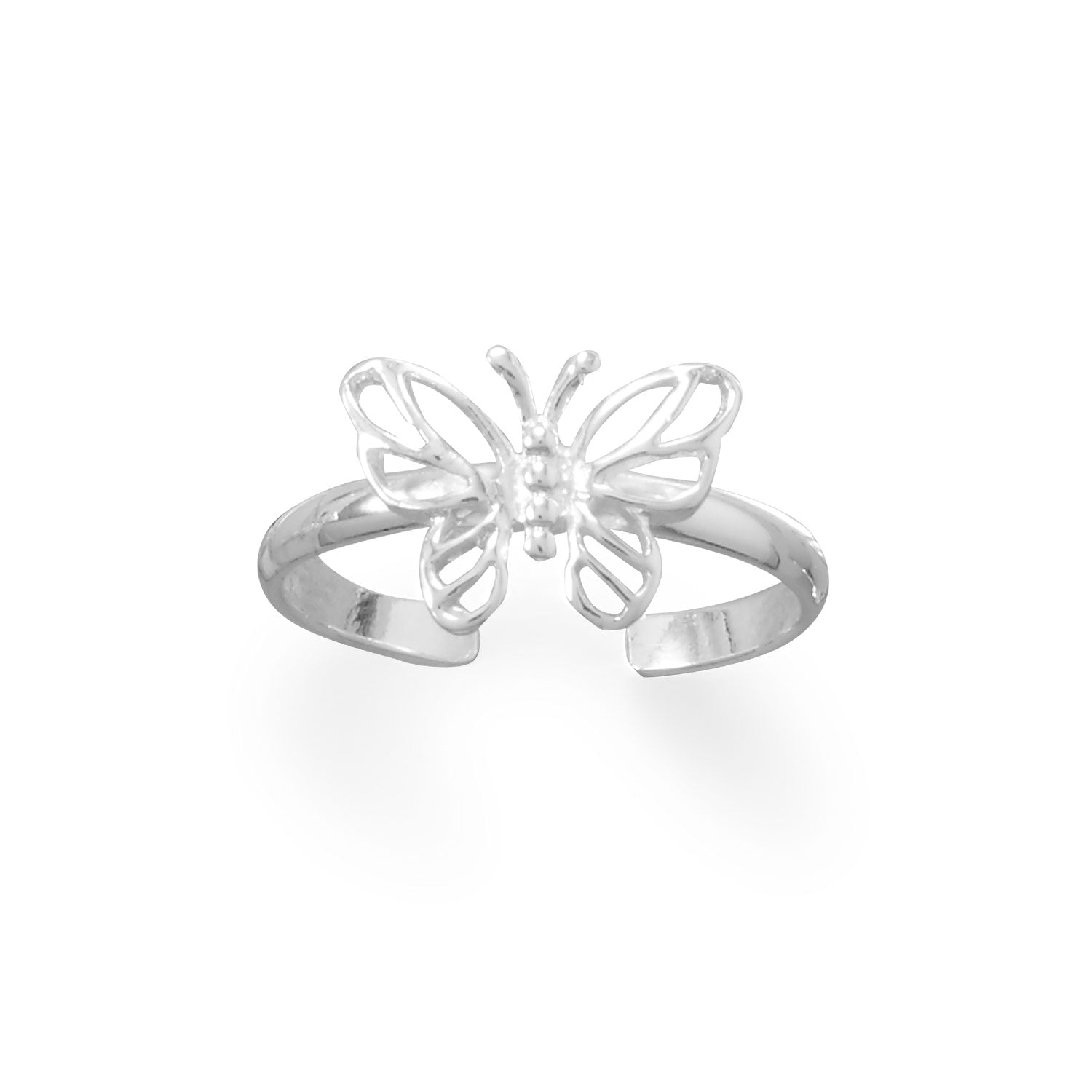 Cutout Butterfly Toe Ring