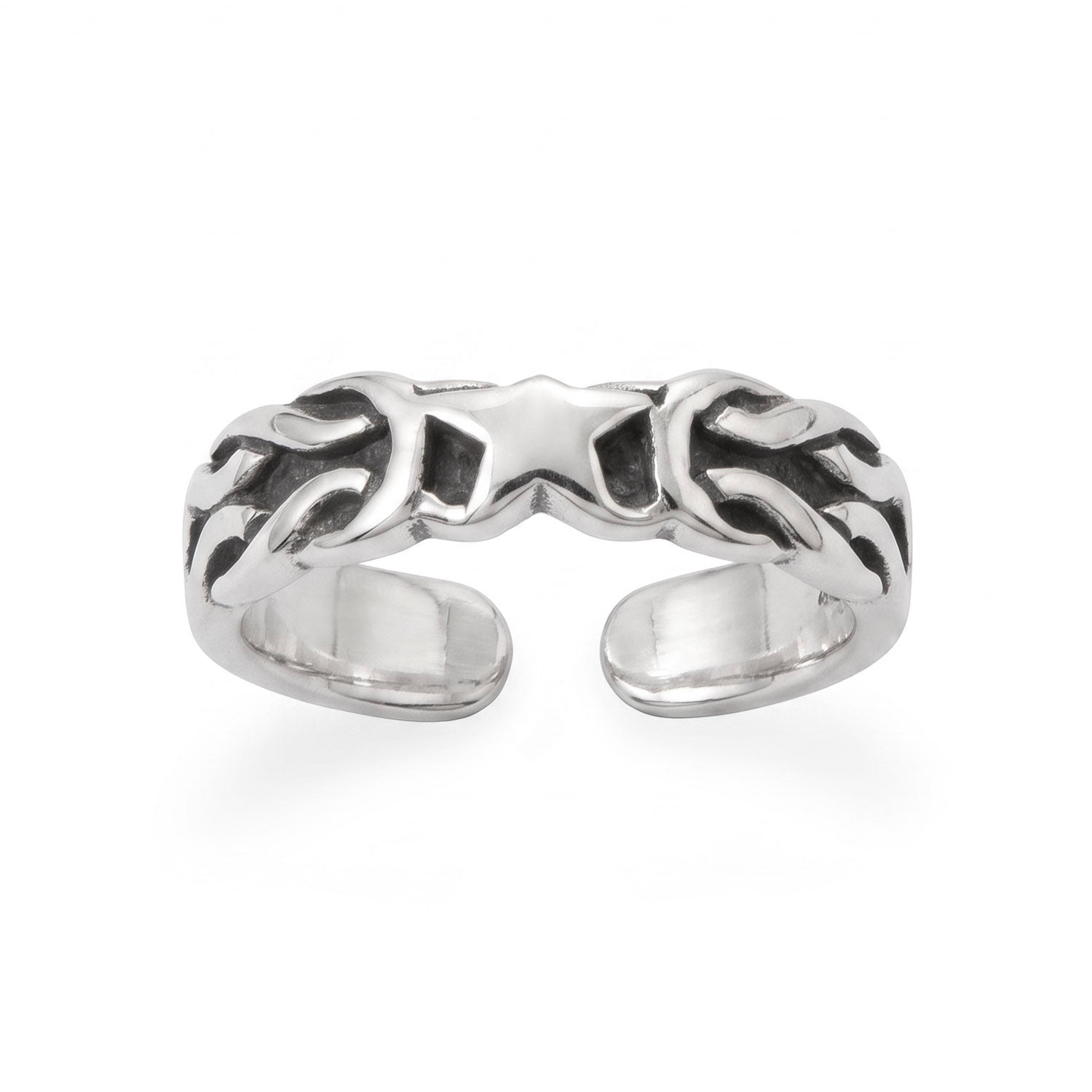 Oxidized Celtic Star Design Toe Ring