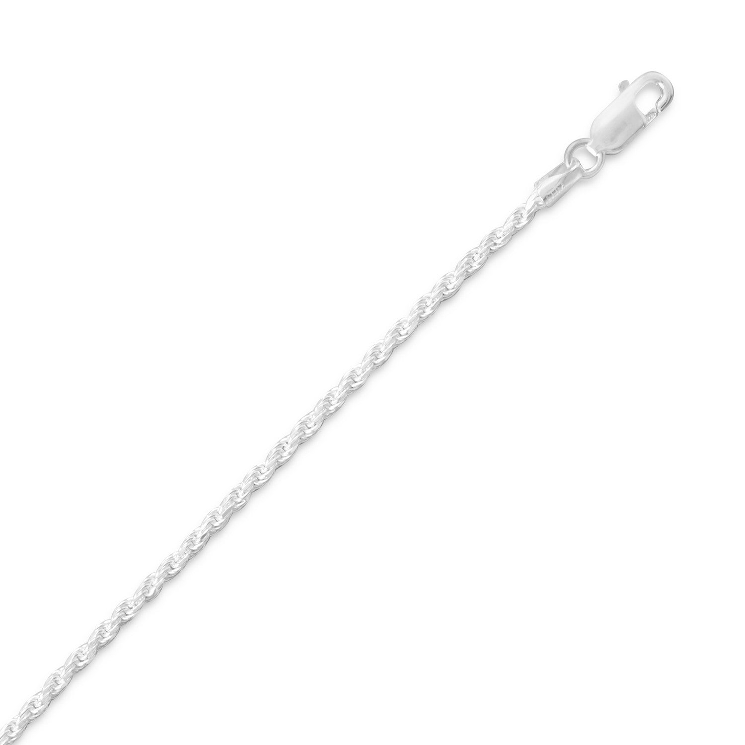 Diamond Cut Rope Chain Necklace (1.7mm)