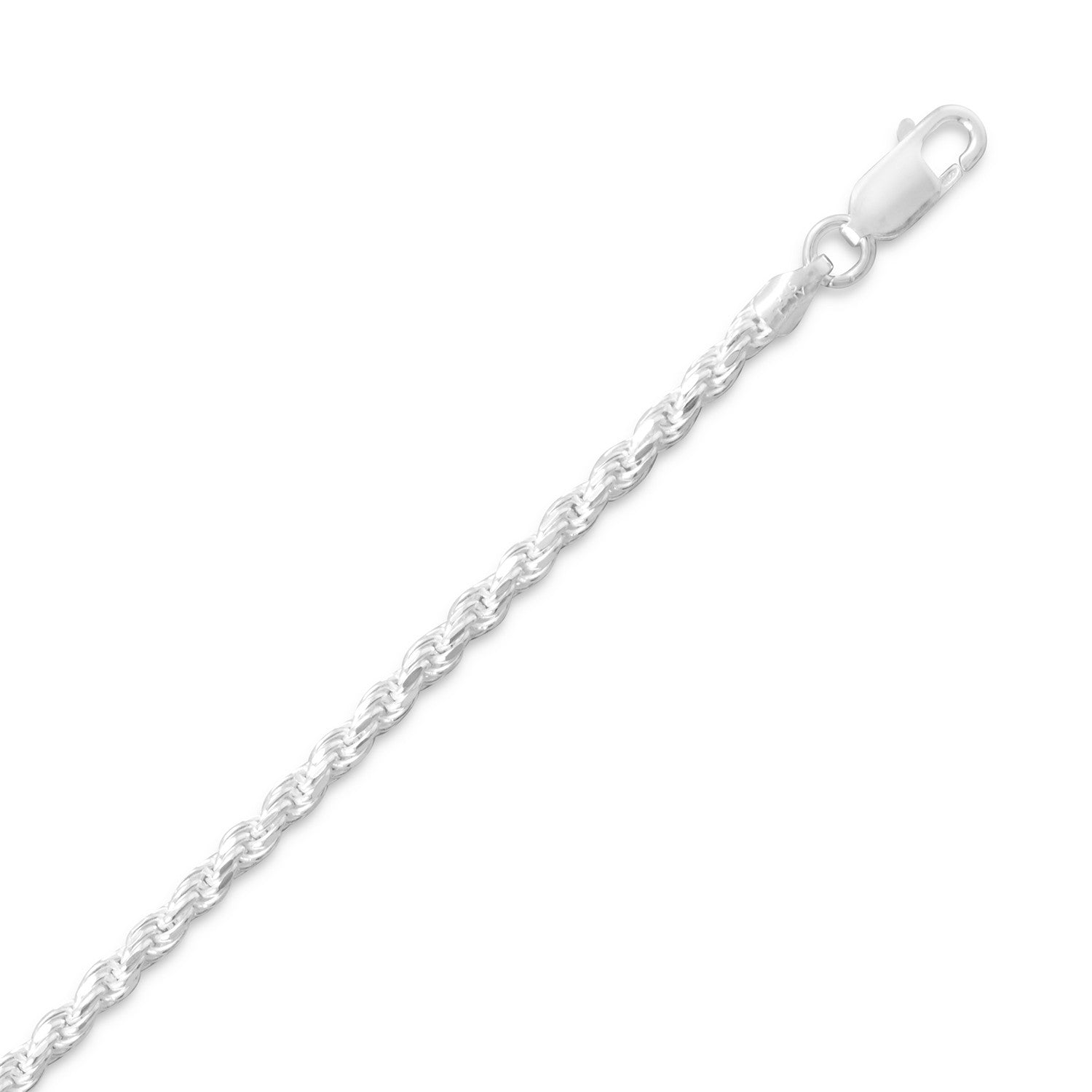 Diamond Cut Rope Chain Necklace (2.7mm)
