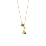 14 Karat Gold Plated Black CZ Wheel Bead Charm