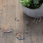 Rhodium Plated Multicolor CZ 40mm Hoop Earrings