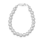 7mm Sterling Silver Bead Strand