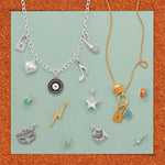 14 Karat Gold Plated Orange Glitter Enamel Inlay Dotted Wheel Bead Charm