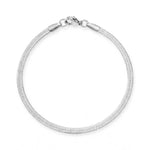 7" Stainless Steel 3mm Herringbone Bracelet